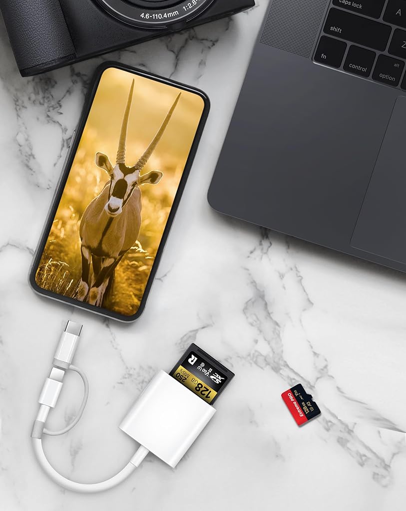 ZORBES® SD Card Reader for iPad, Lightening& USB-C Dual Connector Memory SD Card Adapter ZORBES® SD Card Reader for iPad, Lightening& USB-C Dual Connector Memory SD Card Adapter